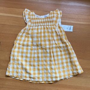 BNWT yellow plaid dress, Carter’s